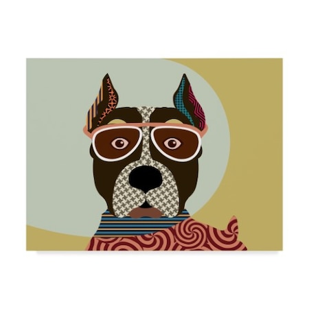 Lanre Adefioye 'American Staffordshire Terrier' Canvas Art,14x19